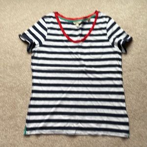 White Stuff Navy and White striped t-shirt size US8/UK12